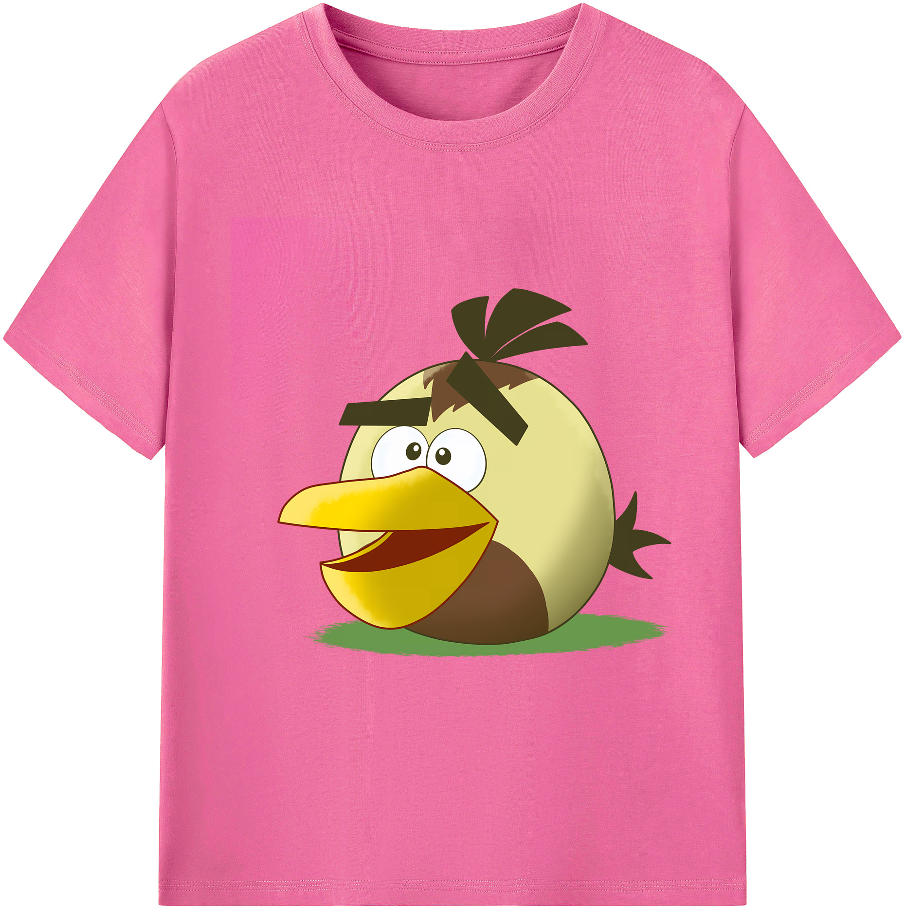 （画像用） Angry Birds アングリーバード レディースカジュアルプリントTシャツ（綿100％）